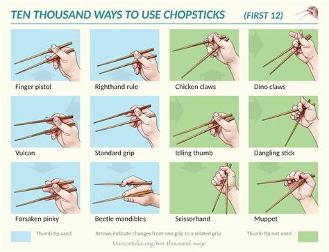 12 Ways To Use Chopsticks | Daily Infographic