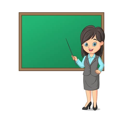 Blackboard With Teacher Clipart Image