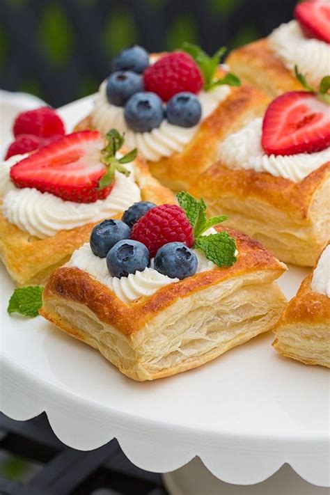 Puff Pastry Fruit Tarts with Ricotta Cream Filling - Cooking Classy