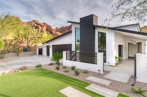 Beautiful updated mid-century modern Arizona home with black and white ...