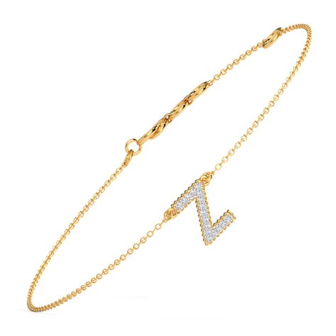 Buy Dazzle Alphabet Z Diamond Bracelet Online | CaratLane