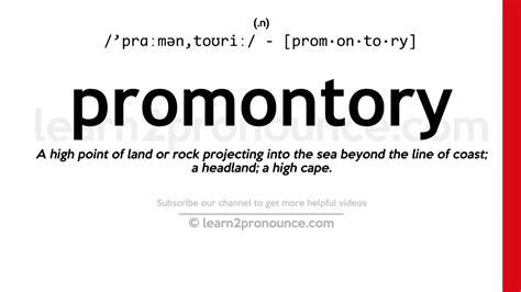 Pronunciation of Promontory | Definition of Promontory - YouTube