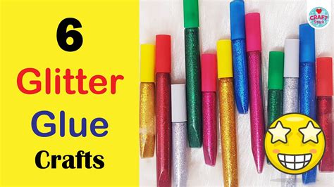 6 Glitter Glue Crafts | How to use Glitter Glue | @CraftStack - YouTube