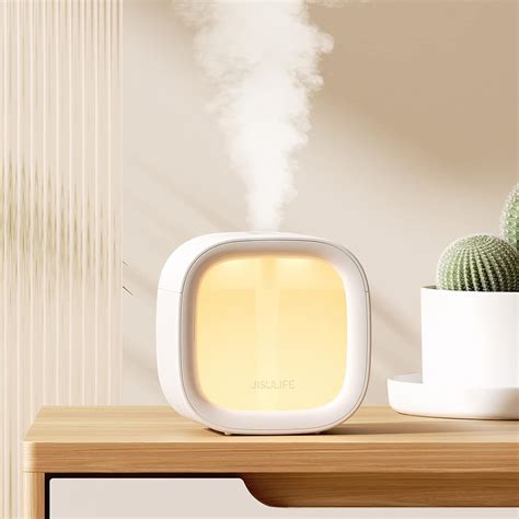 JISULIFE Mini Humidifier Rechargeable【1800mAh】, Small Humidifier with ...