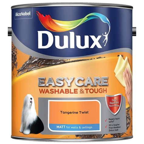 Dulux Easycare Matt Paint - Tangerine Twist 2.5L | Paint, DIY