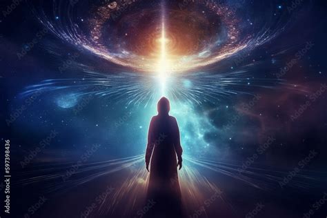 Spiritual awakening astral universe. Generate Ai Stock Illustration ...