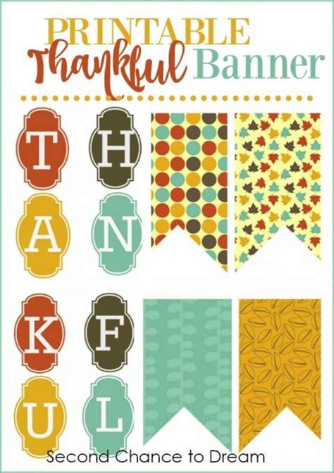 Printable thankful banner – Artofit