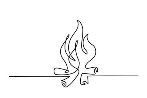 a line drawing of a fire