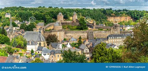 The Medieval Castle and Town of Fougeres, Brittany, France, Stock Photo ...