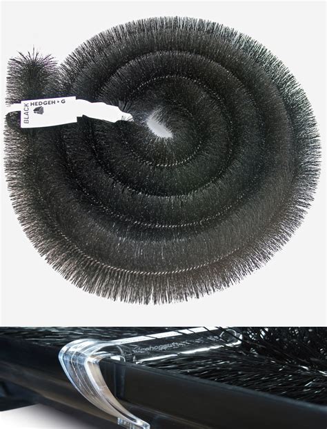 Buy 1 x 4m Length 100mm Genuine Hedgehog Gutter Brush Leaf Guard Black ...