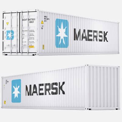 Maersk Shipping Container - 3D Model by ALPHA3DST