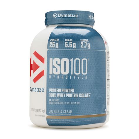 Dymatize Nutrition ISO 100 Whey Protein Isolate Powder – 2.3kg (Cookies ...