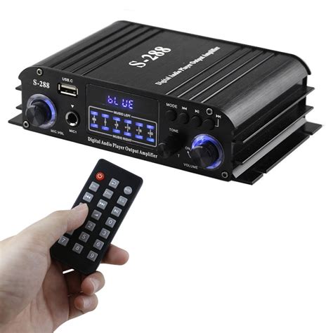 S-288 Mini Audio Power Amplifier 4.1-Channel Digital BT5.0 Amplifier ...