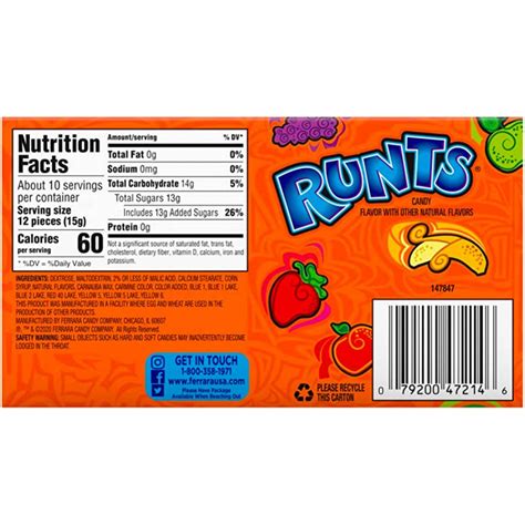 Runts Candy Theatre Box - 5oz (141.7g) | Poppin Candy