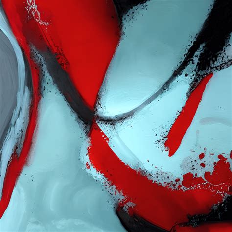 Red and White Abstract Painting · Creative Fabrica