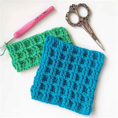 How to Crochet Double Waffle Stitch - Annie Design Crochet