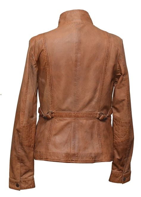 Women Tan Leather Jacket – The Film Jackets