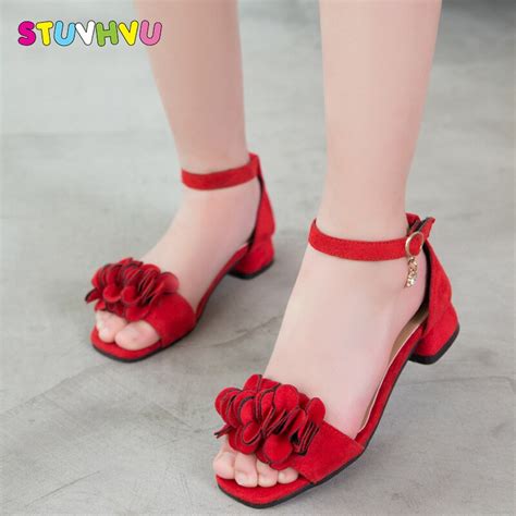 Children princess shoes girls high heels sandals 2018 new girls sandals ...