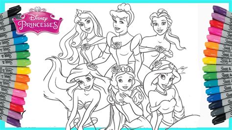 COLOURING PRINCESS DISNEY MEWARNAI GAMBAR PUTRI DUYUNG PUTRI SALJU ...