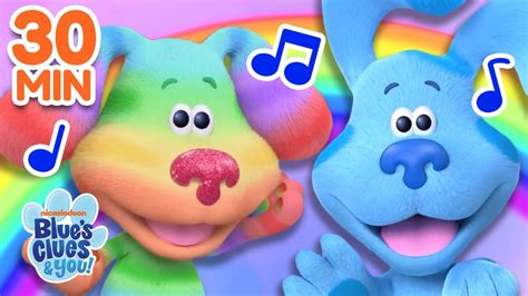 Rainbow Puppy Songs & Adventures! 🌈 w/ Blue & Josh | 30 Minute ...