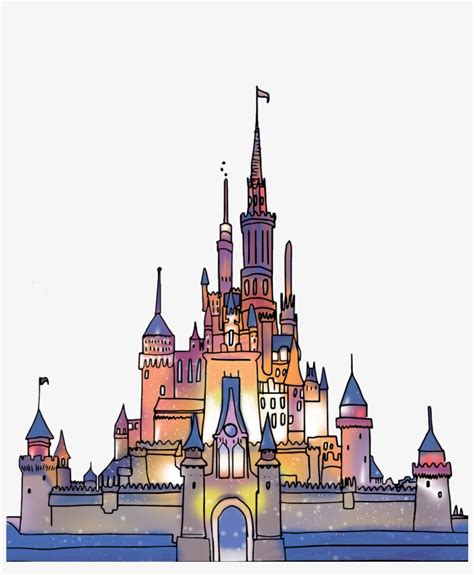 Disney Castle Logo Transparent - Disney Castle Drawing PNG Image ...