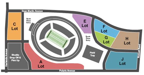 Parking at Allegiant Stadium Parking Lots Seating Chart | CloseSeats.com