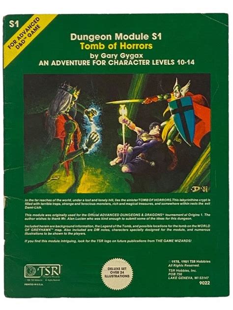 Tomb of Horrors: An Adventure for Character Levels 10-14 Dungeons ...