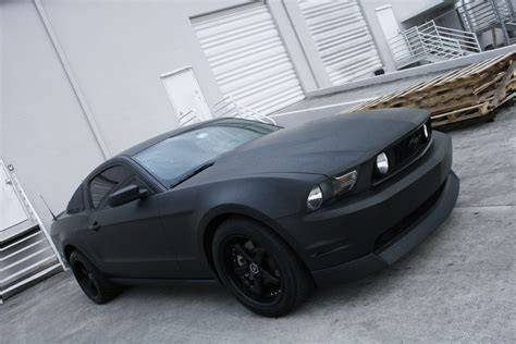 Matte Black Ford Mustang GT Car Wrap in Fort Lauderdale