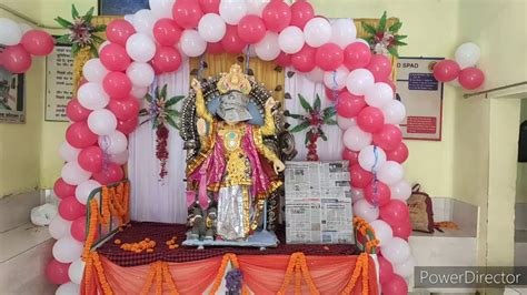 Saraswati puja panal decoration idea for home|Saraswati puja decoration ...