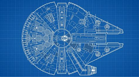 Th' Falcon - Blueprint | Star wars, Blueprints, Technical drawing