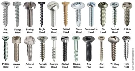 Types of Screw Heads and Their Uses [with Pictures] - Engineering Learn ...