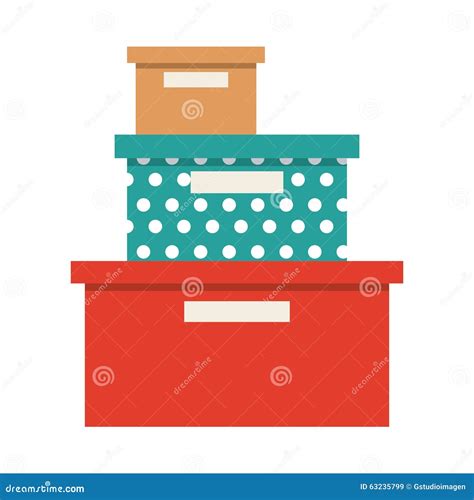 Flat boxes design stock vector. Illustration of shopping - 63235799