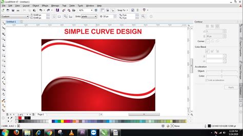 Simple Curve Design in Coreldraw - YouTube