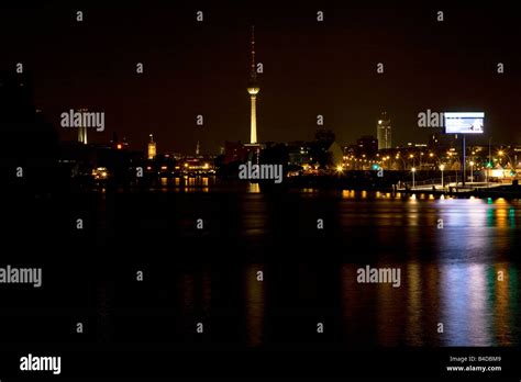 Berlin skyline at night Stock Photo - Alamy