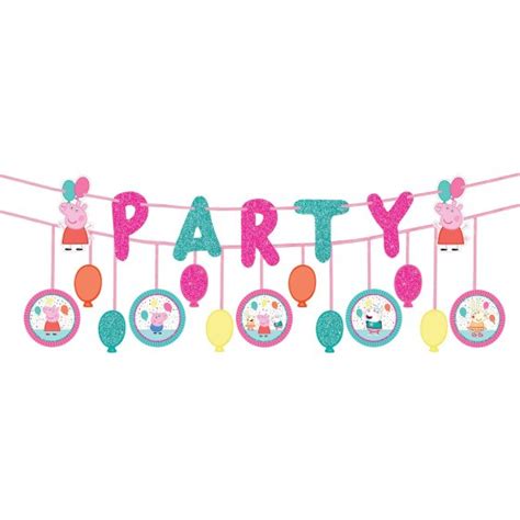 Peppa Pig Confetti 'happy Birthday' Party Banners - Party Supplies ...