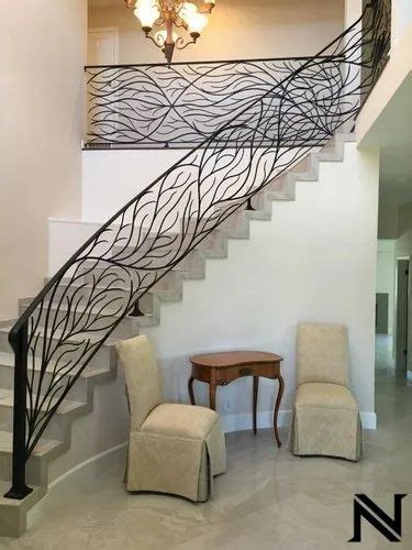 Wrought Iron Staircase Railing at Rs 2450/sq ft | लोहे की रेलिंग in ...