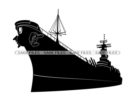 Battleship Clipart Black And White Heart