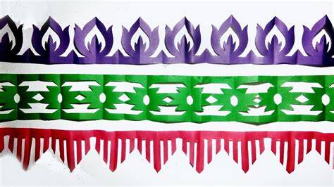 paper cutting designs borders | How to make paper cutting border design ...