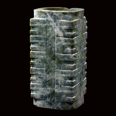 A MOTTLED GREEN JADE CONG NEOLITHIC PERIOD, LIANGZHU CULTURE ...