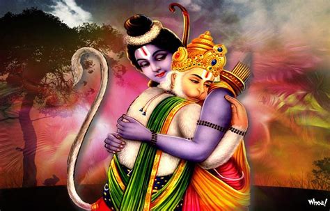 God Shri Ram And Hanuman Wallpaper