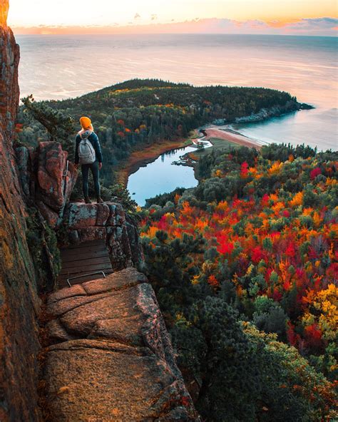 Hiking the Beehive trail in Acadia national park. | Best places to ...