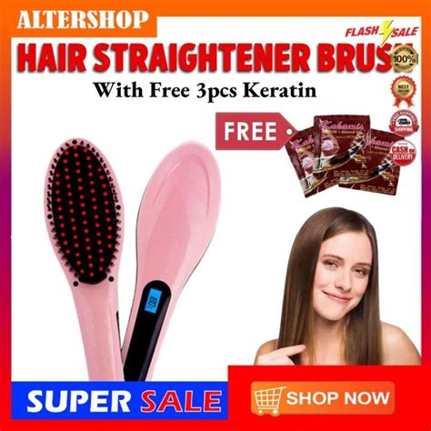 New Original Effective Fast Straight Ceramic Brush Hair Straightener ...