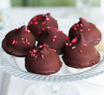 Raspberry & dark chocolate teacakes recipe | BBC Good Food