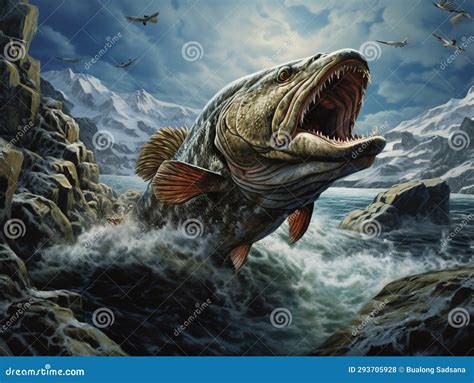 Cod fish stock illustration. Illustration of rock, beautiful - 293705928