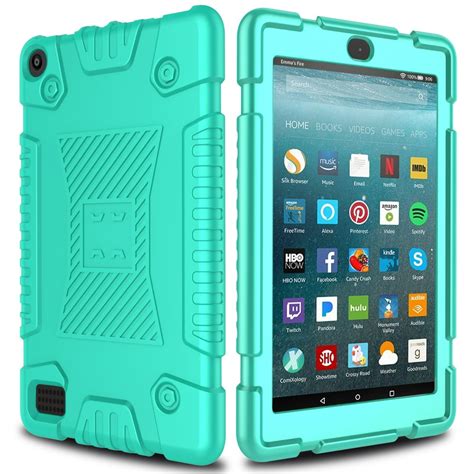 Elegant Choise for Kindle Fire 7 2017 Case, Silicone Rubber Case New ...