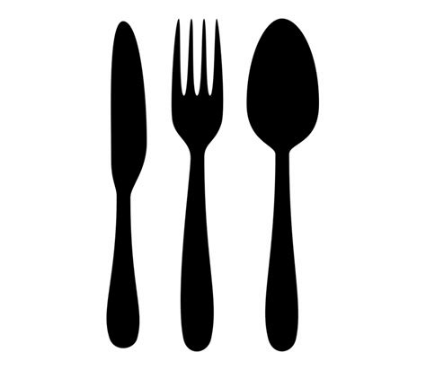 Free Fork And Spoon Silhouette, Download Free Fork And Spoon Silhouette ...