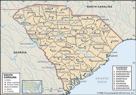 Maps of South Carolina: Charting the State’s Charms