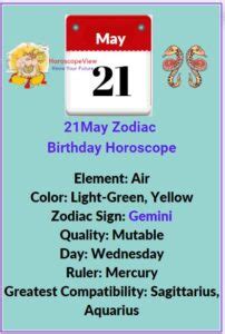 Is May 21 a Zodiac Gemini or a Taurus? (May 21 Zodiac Gemini)