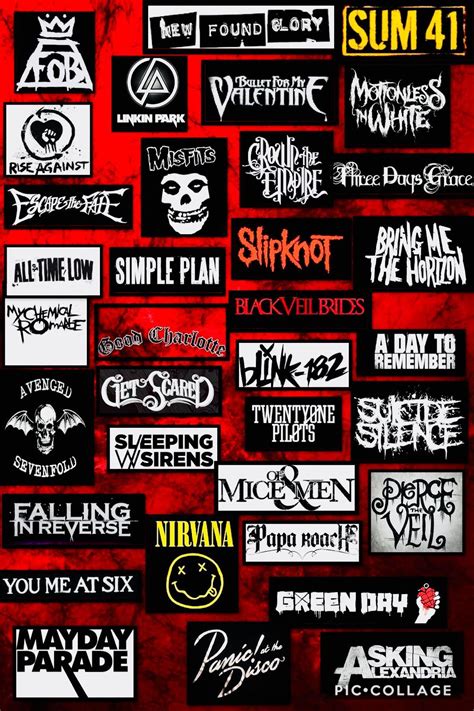 90s Rock Band Logos