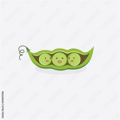 peas cartoon, peas pod mascot , little peas in a pod Stock Vector ...